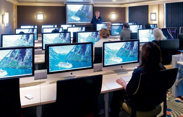 Computer Lounge on Crystal Cruises