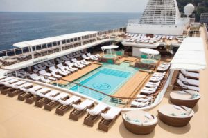 Pool deck on Regent Seven Seas