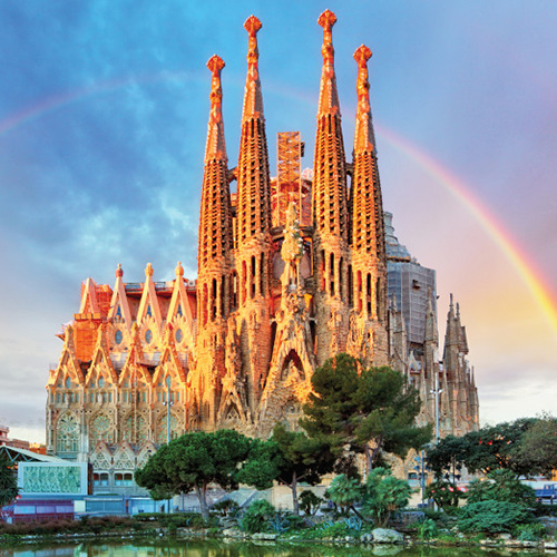 Sagrada Familia, in Barcelona, Spain