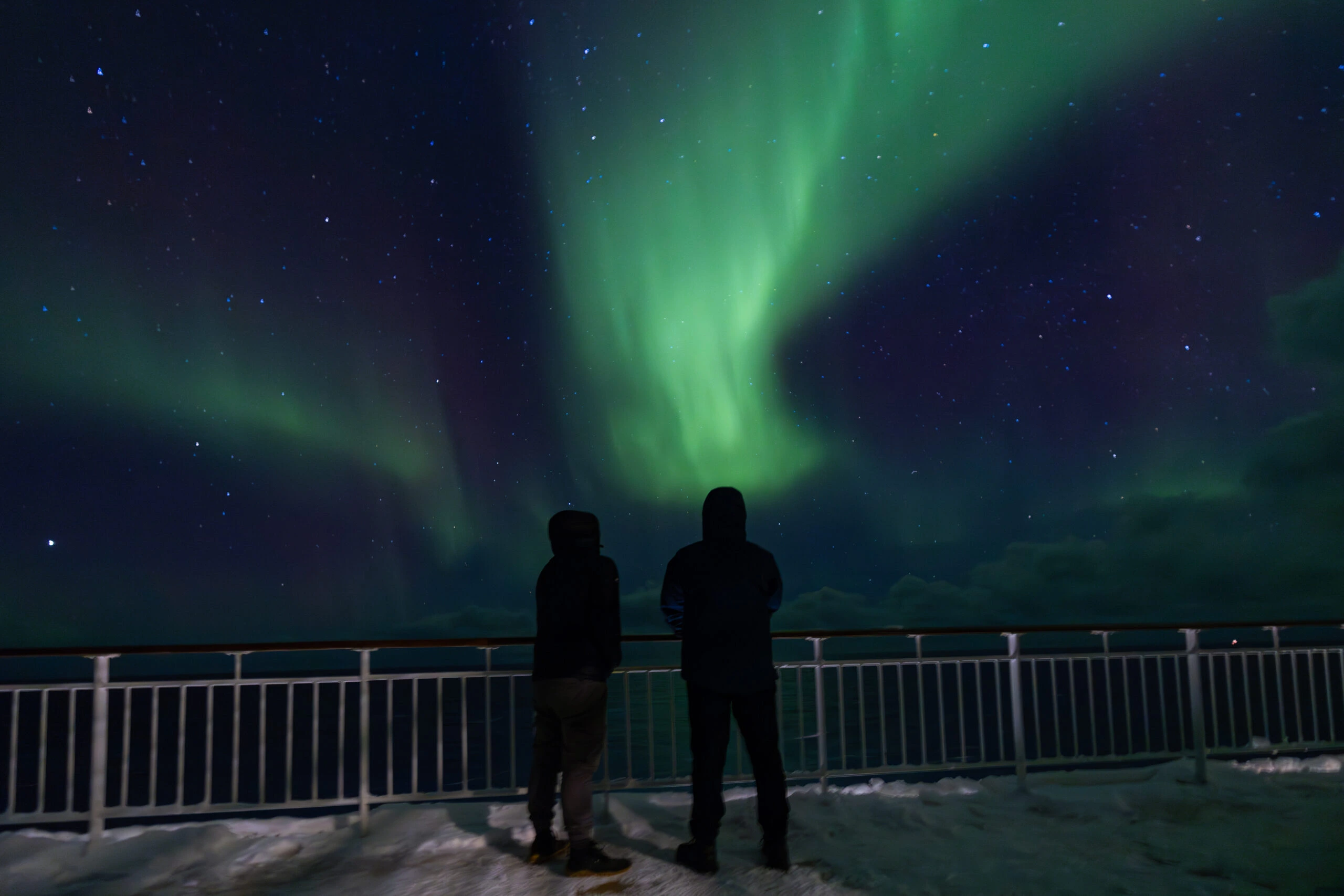Passengers Enjoying the Northen Lights