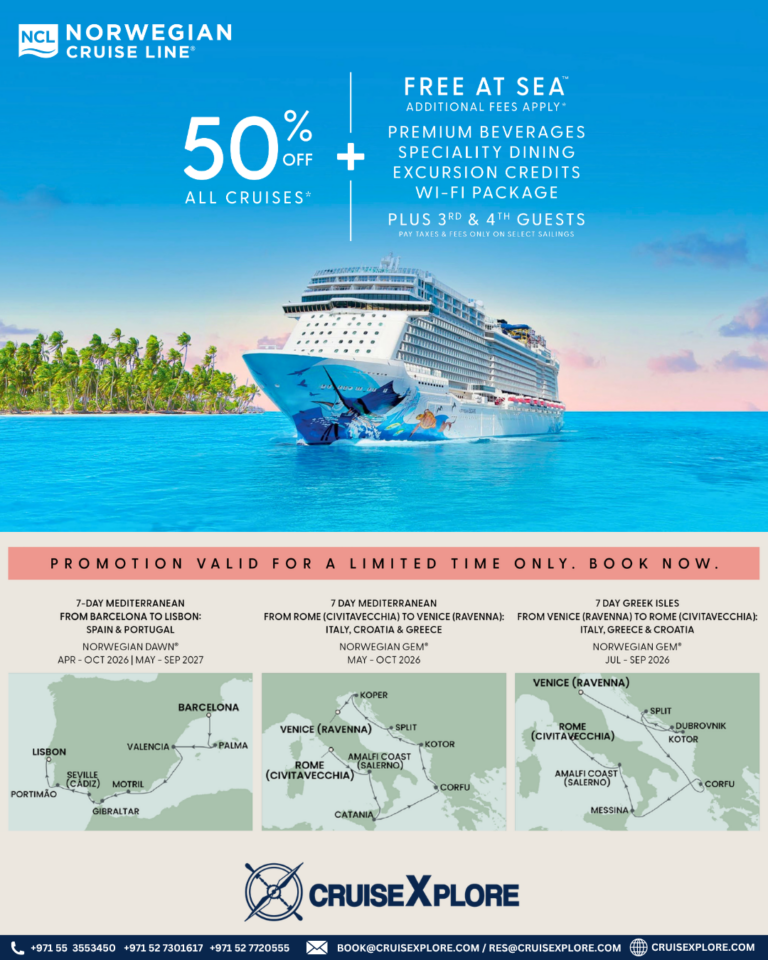 NCL Flash Sale Save 50% + All-Inclusive Free at Sea Deals from CruiseXplore