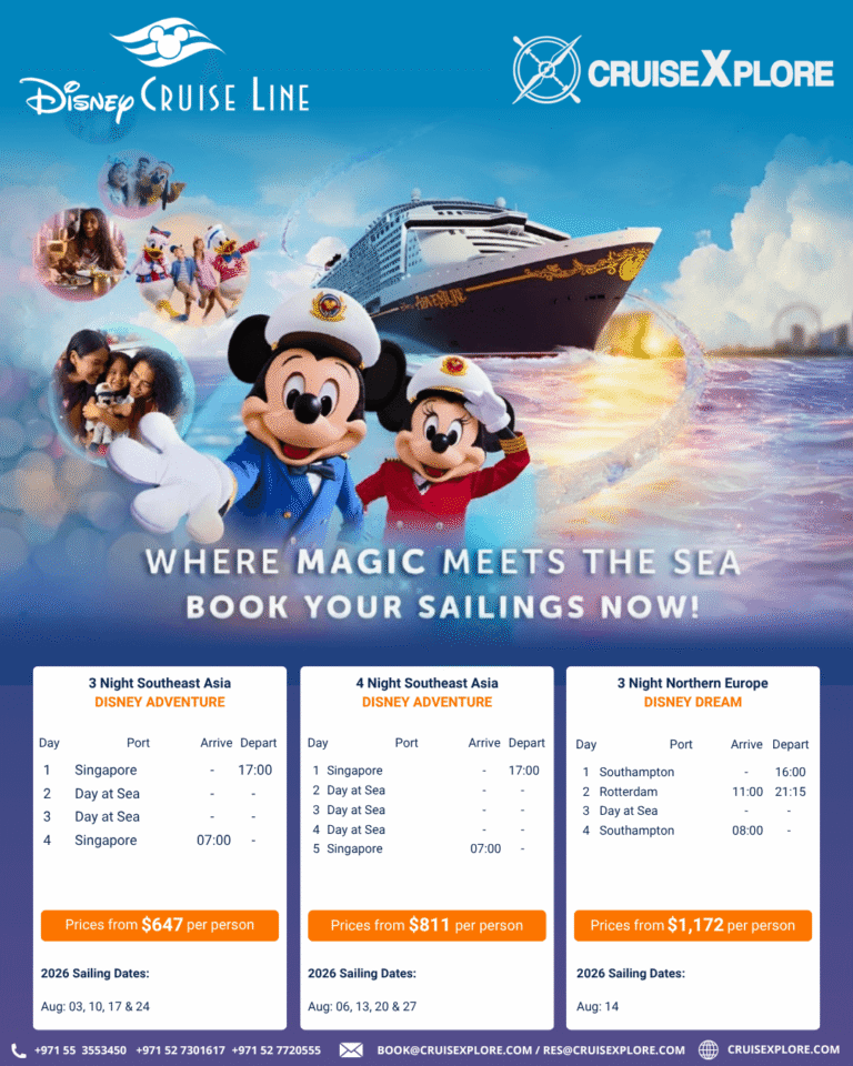 Book Disney Cruise 2026 Singapore & Europe Packages
