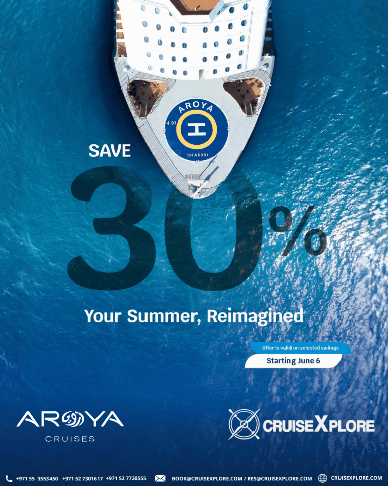 Save 30% on AROYA Cruises & Grab Best Summer Cruise Deals