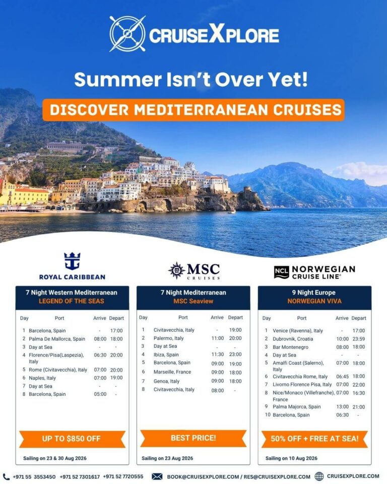 Save Big on Summer Mediterranean Cruise Deals 2026 from CruiseXplore